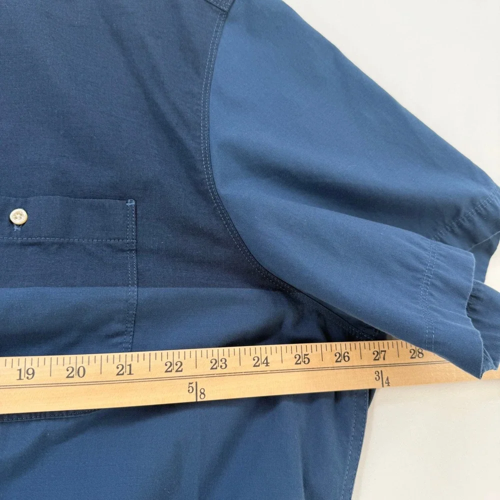 The North Face Mens XXL Blue Colorblock Short Sleeve Button Down Shirt NF0A2UMY